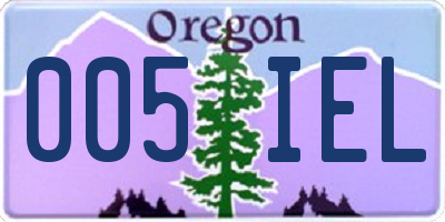 OR license plate 005IEL