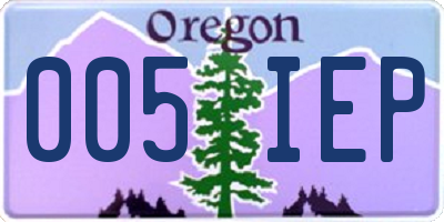 OR license plate 005IEP