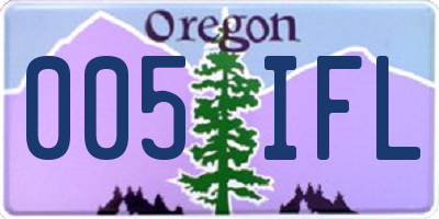OR license plate 005IFL