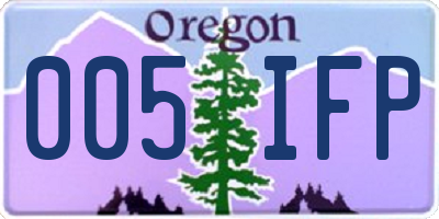 OR license plate 005IFP