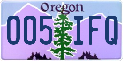 OR license plate 005IFQ