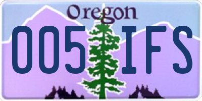 OR license plate 005IFS