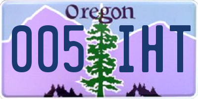 OR license plate 005IHT