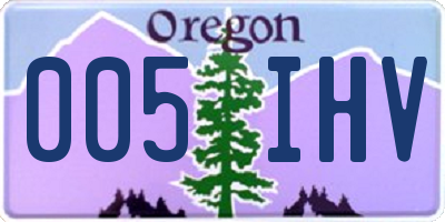 OR license plate 005IHV
