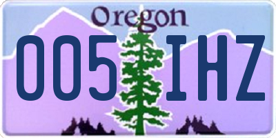 OR license plate 005IHZ