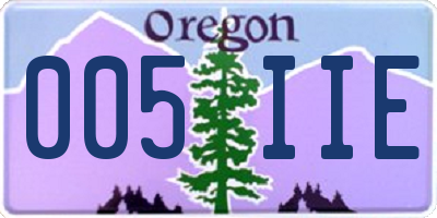 OR license plate 005IIE