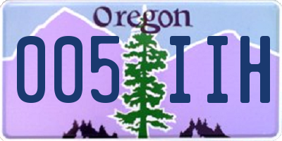 OR license plate 005IIH