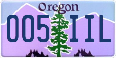 OR license plate 005IIL