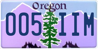 OR license plate 005IIM