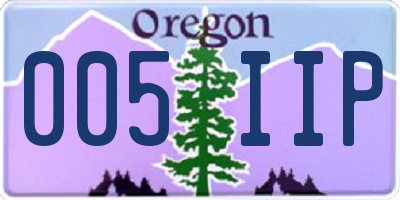 OR license plate 005IIP