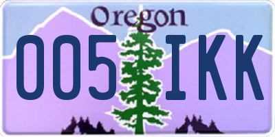 OR license plate 005IKK