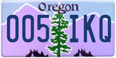 OR license plate 005IKQ