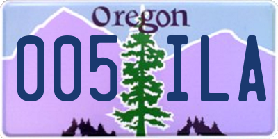 OR license plate 005ILA