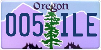 OR license plate 005ILE