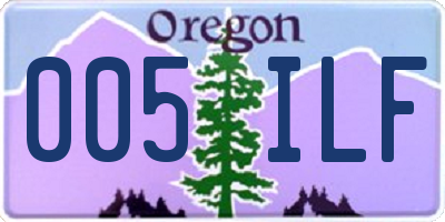 OR license plate 005ILF