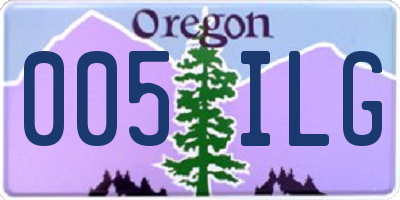 OR license plate 005ILG