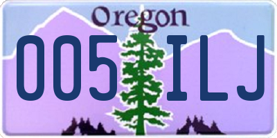 OR license plate 005ILJ