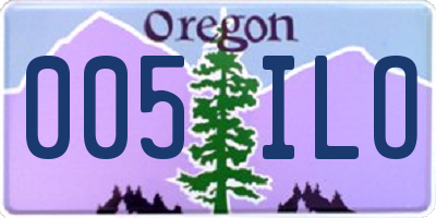 OR license plate 005ILO