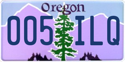 OR license plate 005ILQ