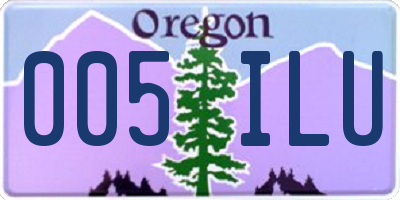 OR license plate 005ILU