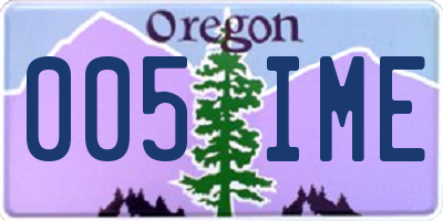 OR license plate 005IME
