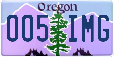 OR license plate 005IMG