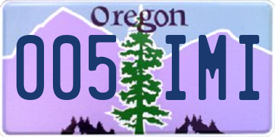 OR license plate 005IMI