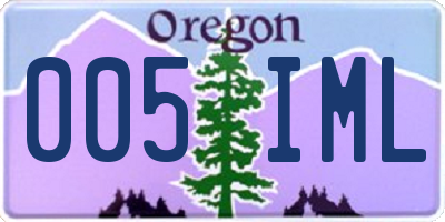 OR license plate 005IML