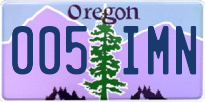 OR license plate 005IMN