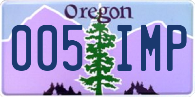 OR license plate 005IMP