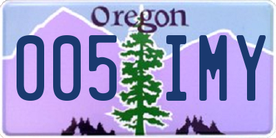 OR license plate 005IMY