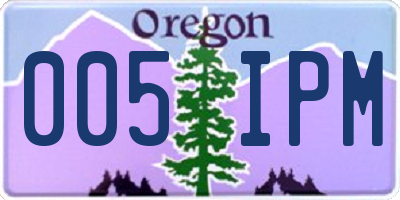 OR license plate 005IPM
