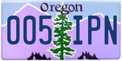 OR license plate 005IPN