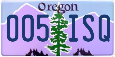 OR license plate 005ISQ