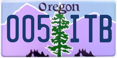 OR license plate 005ITB