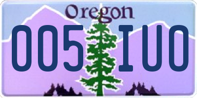 OR license plate 005IUO