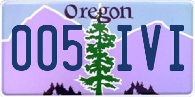 OR license plate 005IVI