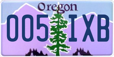 OR license plate 005IXB