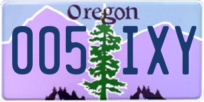 OR license plate 005IXY