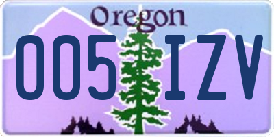 OR license plate 005IZV
