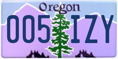 OR license plate 005IZY