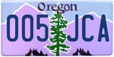 OR license plate 005JCA