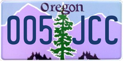 OR license plate 005JCC
