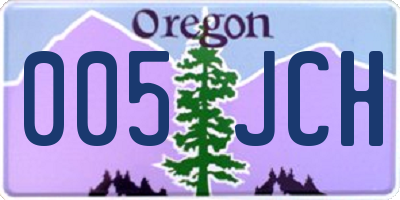 OR license plate 005JCH