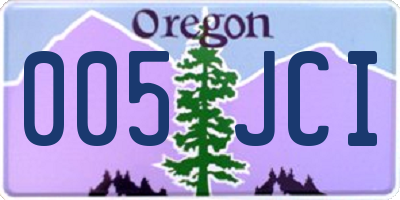 OR license plate 005JCI