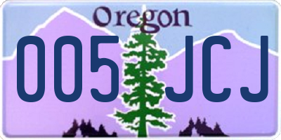 OR license plate 005JCJ