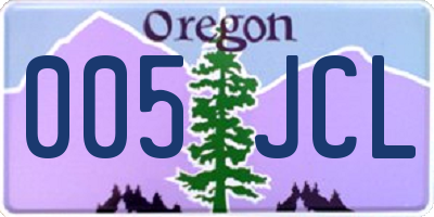OR license plate 005JCL