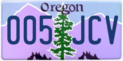 OR license plate 005JCV