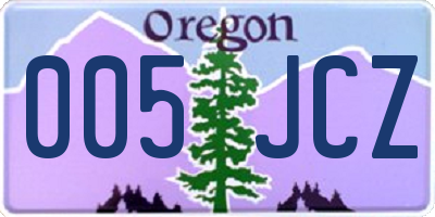 OR license plate 005JCZ