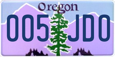 OR license plate 005JDO